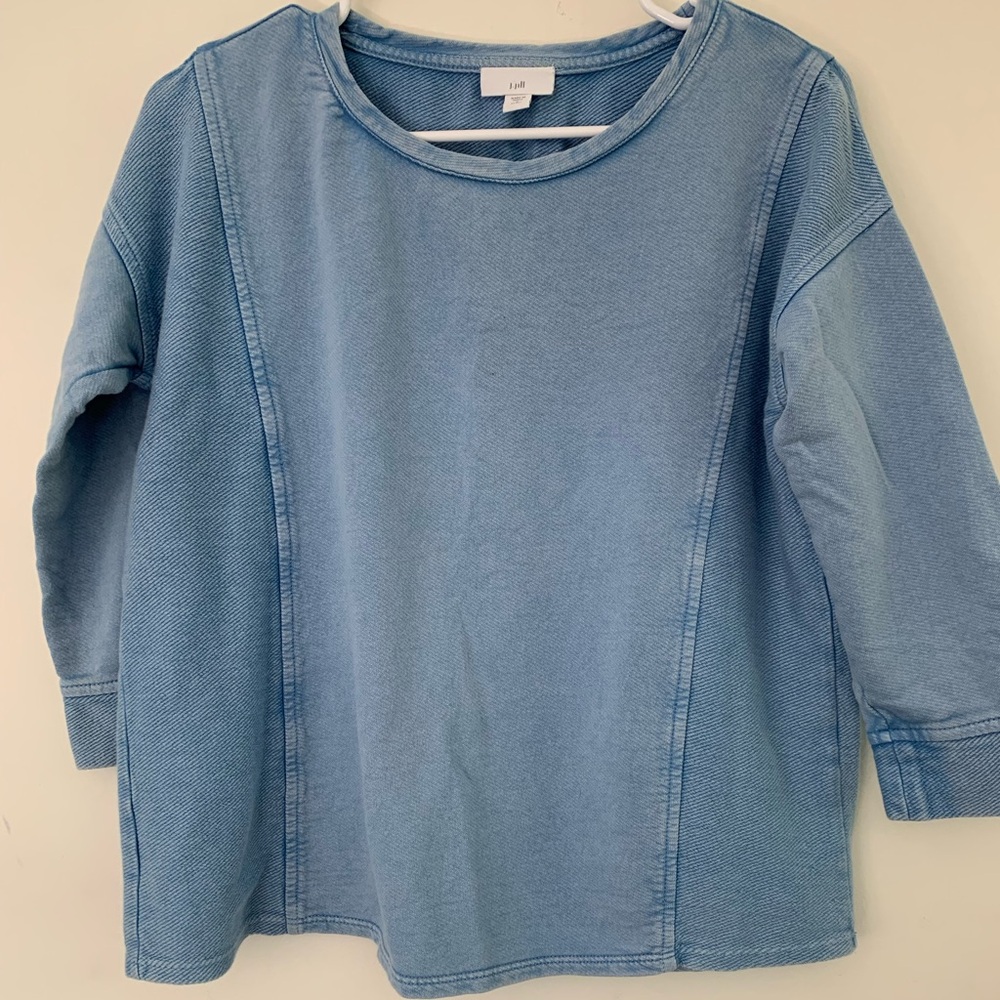 Pure Jill J Jill  S Petite Blue Organically Grown Cotton Top New no tag